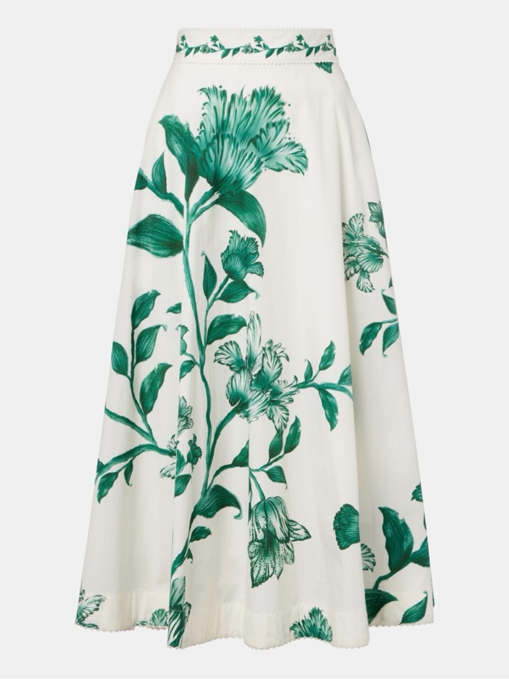 Agua by Agua Bendita
Bergamota embellished floral cotton midi skirt